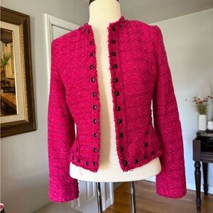 Alberto Makali Fuchsia Tweed Blazer